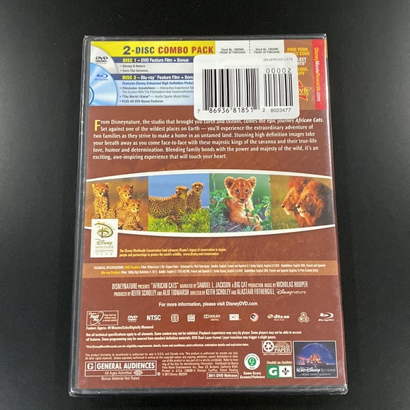 NEW: African Cats - Blu-ray & DVD Combo Set - Picture 2 of 3
